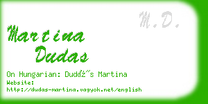 martina dudas business card